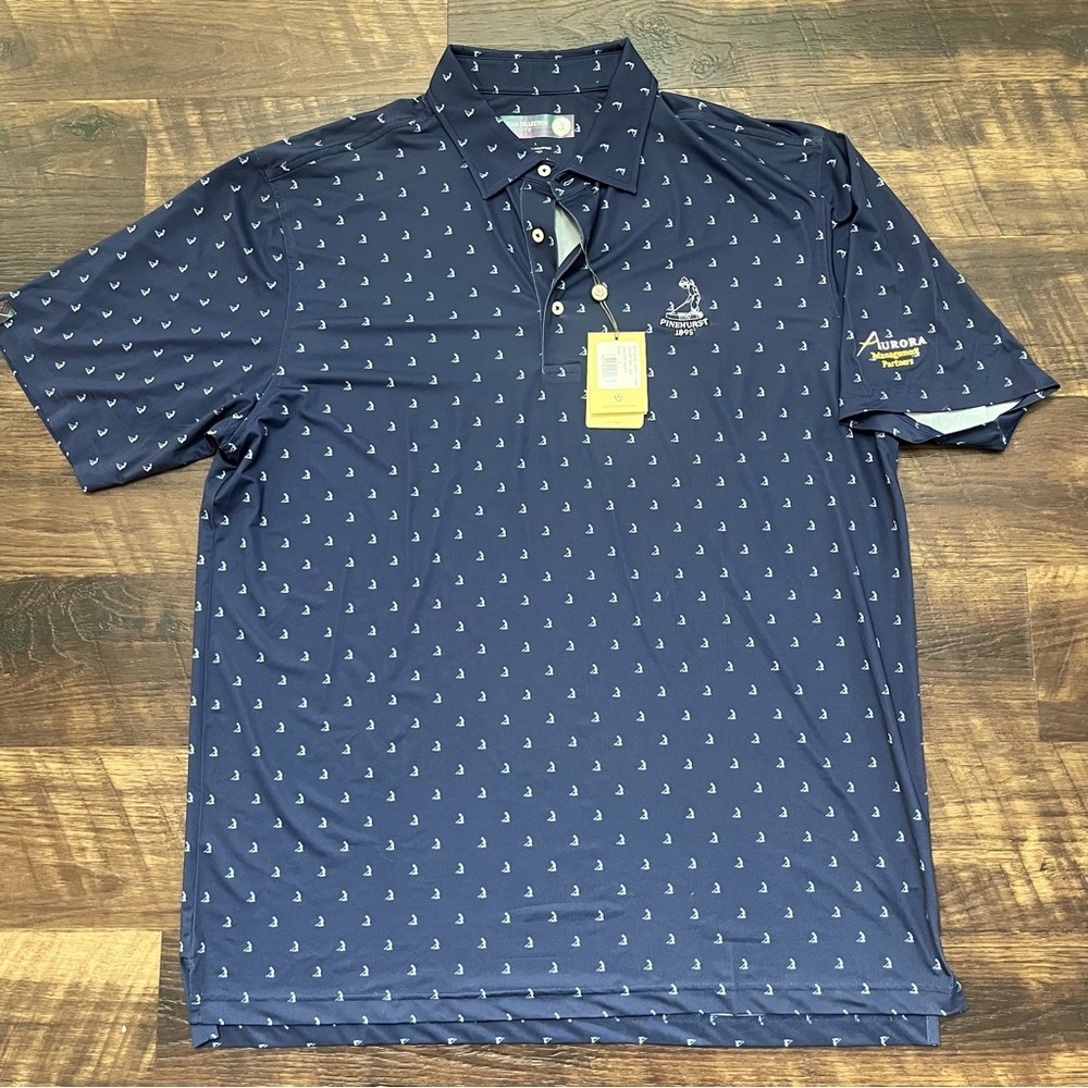 NWT Donald Ross pinehurst tartan collection golf athletic polo shirt large *READ